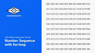 Number Sequence with for-loop · After Effects Expression Tutorial