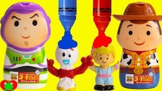 Genie Teaches Opposites With Toy Story 4 Forky, Woody, Bo Peep, and Buzz Lightyear