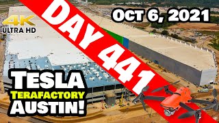 Tesla Gigafactory Austin 4K  Day 441 - 10/6/21 - Tesla TX - GIGA TEXAS BEFORE SHAREHOLDER MEETING!