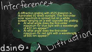 Physics Interference and Diffraction Problem Solver - Solving Diffraction Grating Problems 6