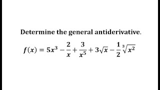 The General Antiderivative of a Polynomial Function (Radicals)