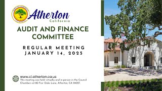 Audit and Finance Committee Meeting   January 14, 2025