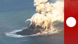 Rare video: New island emerges off Japan coast after volcano eruption