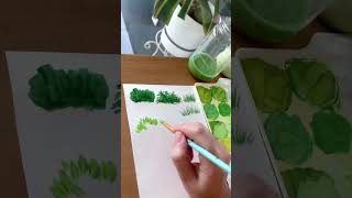 Brush Stroke Exercise | Gouache Painting Exercises for Beginner (Indonedia)