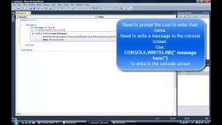 VB Tutorial 2 - Reading and Writing to the Console