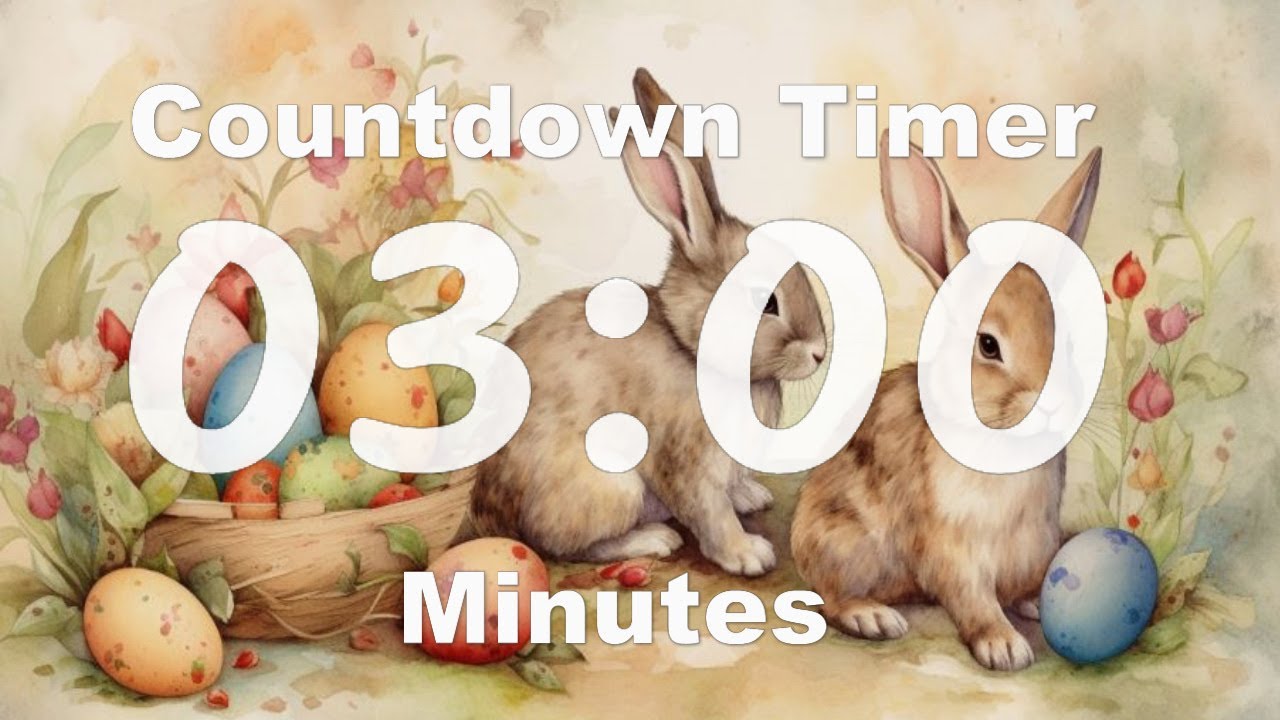 3 Minute Timer Easter Bunny Background Youtube