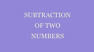 SUBTRACTION OF TWO NUMBERS IN PYTHON [ For Beginners]