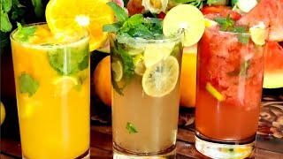 3 Type Mojito Recipes/Watermelon Mojito/Virgin Mojito/Orange Mojito/Mocktail Recipes/Summer Drinks