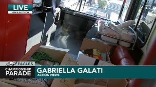 Get a look inside the Eagles Championship Parade buses!