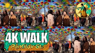 [4K] Celebrate the Nauryz Holiday by Walking in the Kazakh Crowds on a Festive Panfilov Street 🎉