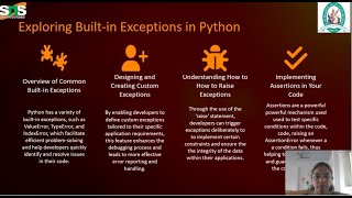 Unit 2 - Errors and Exceptions in Python | Mrs.M.Viveka | SNS Institutions