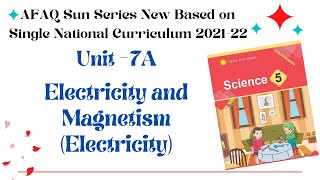 AFAQ Science Class 5 Unit 7A Electricity and Magnetism Sun Series New Single National Curriculum