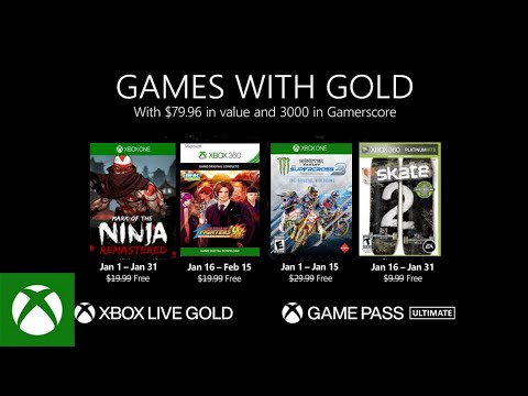 Xbox Live Gold Lineup Revealed Xbox Games with Gold January 2022