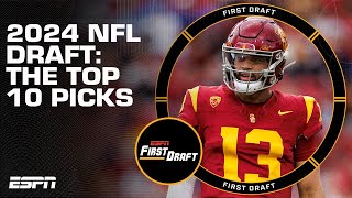 Mini Mock Draft: Mel Kiper Jr. analyzes picks 1-10 of the 2024 NFL draft | First Draft 🏈