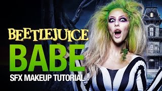 Beetlejuice babe halloween makeup tutorial