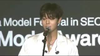 [190609] Park Jihoon Speech at Asia Model Award😢