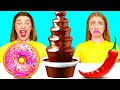 Chocolate Fountain Fondue Challenge | Prank Wars by BaRaDa Challenge