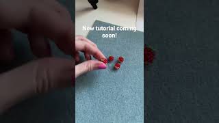 Tiny beaded apple tutorial soon! #beading #beadweaving #beaded #beadingtutorials #beadedfruit