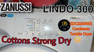 Zanussi LINDO 300 ZDC8203WZ Condenser Tumble Dryer - Cottons Strong Dry