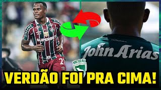 JHON ARIAS QUER JOGAR NO PALMEIRAS E CLUBE TENTA CONVENCER FLUMINENSE