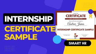 Internship Certificate Sample @SMARTHRM