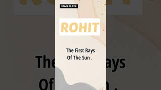 Rohit Name Meaning! List Your Names Below ;) #rohit #excuses #shorts #like #subscribe #subscribe