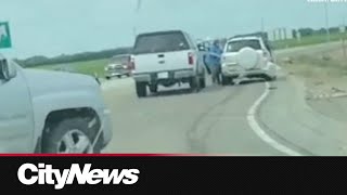 ‘My jaw dropped’: Dramatic road rage in Alberta caught on camera