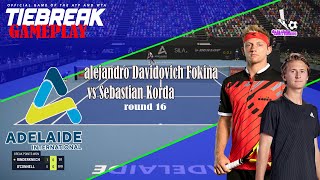 alejandro Davidovich Fokina vs Sebastian Korda  ⚽ Hobart international (01/08/2025) 🎮Tiebreaker