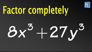 Factor 8X^3+27Y^3