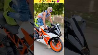 Girls 😈 V/S Boys 💀 Bike Stunts Battles 🔥Winner❓#shorts #bike #new #trending #feeds