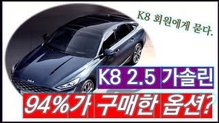 기아 K8 2.5 가솔린 100명에게 물었습니다. 어떤 옵션을 선택하셨나요?