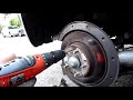 how to drill out a stuck brake rotor with rusty screws