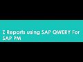 Creation of Z Report using SAP QWERYS | NO ABAP HELP NEEDED | SAP PM