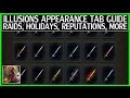 WoW Illusions Appearance Tab Full Guide - All Locations, Raids, Holidays, Reputations & More!