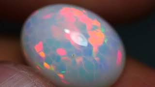 KALIMAYA WELO OPAL WONDERFULL MILKY HONEYCOMB FIRE RIBBON