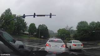 Bad North Carolina Driver Makes Illegal Wide Turn Without Looking In Front Of Cop