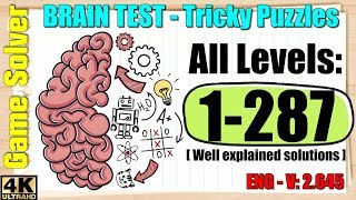 𝐁𝐑𝐀𝐈𝐍 𝐓𝐄𝐒𝐓: Tricky Puzzles || ALL LEVELS 1-287 [ENG] - Answers Walkthrough