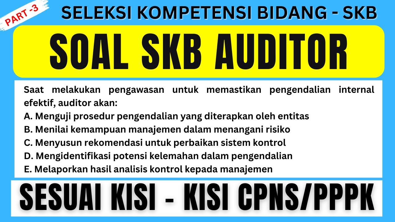 Soal Skb Cpns Pppk Auditor Part 3 Youtube