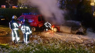 Flinke autobrand aan de Kaaistraat in Brielle