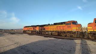 WB BNSF Loaded Grain Train Feat Rear DPU At Wild Crossing Ca! #bigbossrailfanner