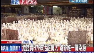 中天新聞》港證實H7N9活雞傳人 雞非唯一傳染源