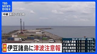 伊豆諸島に津波注意報　ただちに海岸から離れて！【最新】｜TBS NEWS DIG