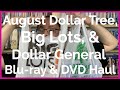 August 2020 Dollar Tree, Big Lots, & Dollar General Blu-ray & DVD Haul