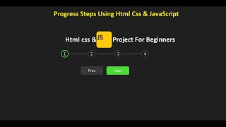 Progress Steps | HTML CSS & JavaScript Projects For Beginner | LearningByU