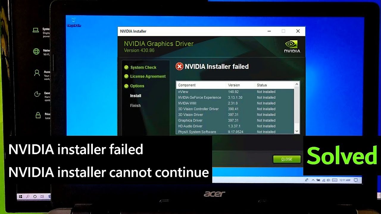 How To Fix NVIDIA Installer Failed | NVIDIA Installer Cannot Continue ...