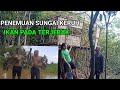 Camping hujan deras tengah malam menjala ikan di sungai keruh bakar ikan gabus di hutan belantara