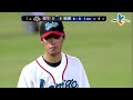 20130801 cpbl 犀牛v.s猿 1上 張建銘沒滑壘 在2壘壘包上被判出局啦