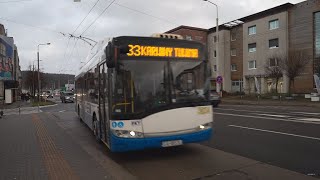 Poland, Gdynia, trolleybus 33 ride from Plac Górnośląski to Karwiny PKM