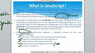 Lecture 12 'A' What is JavaScript, Features of JavaScript, Client Side JavaScript