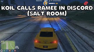 Koil calls Ramee on Discord to Mald him after he went to jail 😂 | NoPixel GTA RP